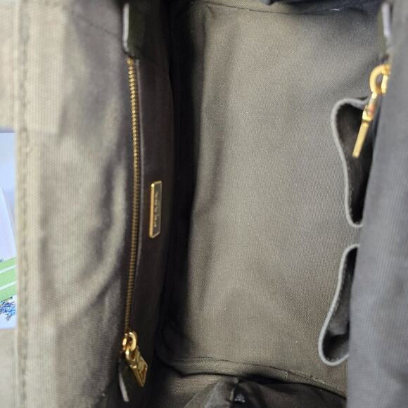 Prada Medium Canapa Canvas Tote Green - Picture 6 of 11